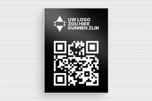qr code bord - Bedrukt aluminium  - noir-blanc - none - nl-nl-qr-code-bord-001-5-1756809867284
