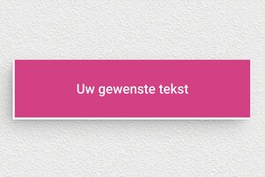 Roze plaat - Gegraveerd PVC - rose-blanc - none - nl-nl-roze-kleur-bord-001-1-1756802356547