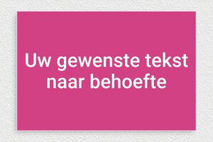 Roze plaat - Gegraveerd PVC - rose-blanc - none - nl-nl-roze-kleur-bord-001-5-1756802366932