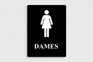 Horeca Borden - WC-Schild Dames - noir-blanc - glue - nl-nl-schild-dames-toiletten-001-0-1756721596996