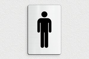 Horeca Borden - Heren toilet bewegwijzering - gris-brosse-noir - glue - nl-nl-schild-heren-025-1-1756721614090