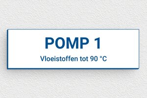 Borden per Sector / Branche - Gegraveerd PVC - blanc-bleu - glue - nl-nl-sector-industrie-pomp-010-3-1756721911588