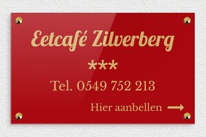 Bewegwijzering hotel - Gegraveerd plexiglas - rouge-or - screws-caps - nl-nl-sector-toerisme-hotel-004-3-1756721653599