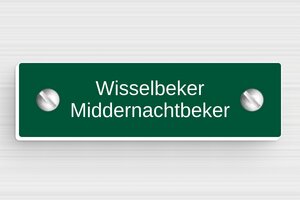 Tekstlabels trofeeen - Gegraveerd PVC - vert-sapin-blanc - screws - nl-nl-sport-beker-schild-003-4-1756801003604