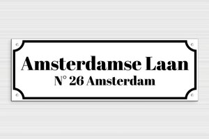 Straatnaamborden - Gegraveerd PVC - blanc-noir - screws - nl-nl-straat-bord-001-4-1756800040286