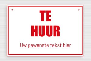 Borden "te huur" - Gegraveerd PVC - blanc-rouge - holes-only - nl-nl-te-huur-bord-002-2-1756800696508 Borden "te huur" - Gegraveerd PVC - blanc-rouge - holes-only - nl-nl-te-huur-bord-002-2-1756800696508