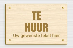 Gegraveerde Borden - Gegraveerd hout - erable - screws - nl-nl-te-huur-bord-003-4-1756800716450