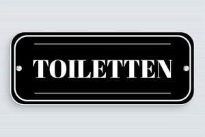 WC bordjes - WC-bord - PVC - Zwart - 190 x 75 mm - noir-blanc - screws - nl-nl-toiletten-bord-002-1-1756796383702