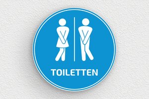 Ronde Plaat - Rond toiletbord van hemelsblauw PVC - bleu-ciel-blanc - glue - nl-nl-toiletten-bord-004-3-1756799519452