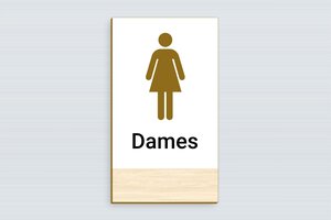 WC bordjes - Houten WC-bord voor Dames - erable - glue - nl-nl-toiletten-bord-005-1-1756796455337