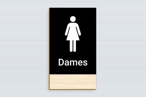 WC bordjes - Dames toilet bord - Hout - 120 x 210 mm - erable - glue - nl-nl-toiletten-bord-027-1-1756799414705