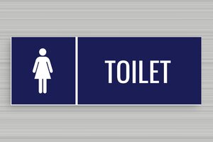 Openingstijden Borden - Damestoilettenbord - bleu-marine-blanc - glue - nl-nl-toiletten-bord-dames-002-3-1756722260997