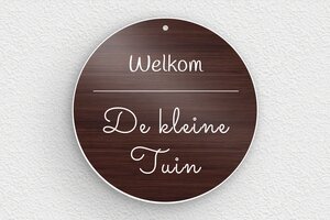 Ronde Plaat - Gegraveerd PVC - noyer-blanc - holes-only - nl-nl-tuin-bord-005-1-1756780521027