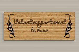 Borden Vakantiewoning - Wegwijzer naar de receptie - chene - holes-only - nl-nl-vakantie-appartement-bord-002-1-1756800169634