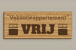 Borden per Sector / Branche - Wegwijzerbord naar de receptie - chene - holes-only - nl-nl-vakantie-appartement-bord-003-1-1756800190977
