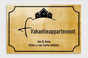 Borden per Sector / Branche - Bedrukte messing - poli-noir - screws - nl-nl-vakantie-appartement-bord-004-1-1756807975745