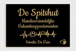 Borden Vakantiewoning - Gegraveerd PVC - noir-or - glue - nl-nl-vakantie-appartement-bord-004-3-1756800223829