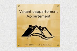 Borden Vakantiewoning - Bedrukte messing - poli-noir - screws-caps - nl-nl-vakantie-appartement-bord-005-2-1756807986045