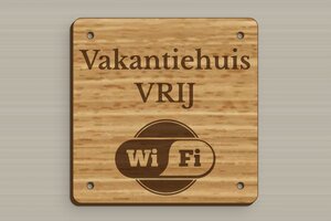 Borden Vakantiewoning - Gegraveerd hout - chene - holes-only - nl-nl-vakantie-woning-bord-003-5-1756800216748
