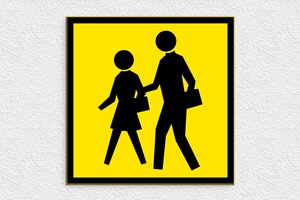 Verkeersborden - Bord 'Schoolzone' - jaune-noir - glue - nl-nl-verkeersborden-001-1-1756799836770