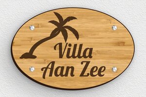 Naamplaatjes - Gegraveerd hout - bambou - screws - nl-nl-villa-bord-006-5-1756780478265