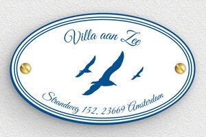 Naambordjes huis - Gegraveerd PVC - blanc-bleu - screws - nl-nl-villa-bord-044-1-1756780361365