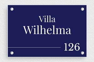 Naambordjes huis - Gegraveerd PVC - bleu-marine-blanc - screws - nl-nl-villa-huis-bord-018-1-1756780301216