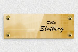 Naambordjes huis - Bedrukte messing - poli-noir - screws-caps - nl-nl-villq-schild-009-1-1756807923173