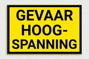 Waarschuwingsbord elektriciteit - Bord 'Gevaar Hoogspanning' - jaune-noir - glue - nl-nl-waarschuwing-hoogspanning-004-3-1756723536884