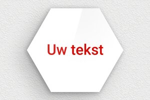 Zeshoekige Plaat - Gegraveerd plexiglas - blanc-rouge - none - nl-nl-wit-kleur-bord-003-4-1756802579913