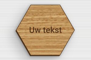 Zeshoekige Plaat - Gegraveerd hout - chene - glue - nl-nl-zeskantig-bord-001-4-1756802636374