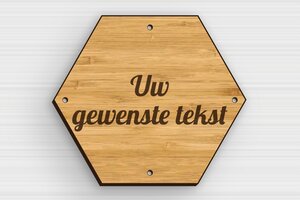 Zeshoekige Plaat - Gegraveerd hout - bambou - holes-only - nl-nl-zeskantig-bord-002-5-1756802654670