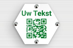 Zeshoekige Plaat - Gegraveerd plexiglas - blanc-vert - screws-caps - nl-nl-zeskantig-bord-003-2-1756802660120