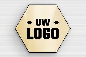 Zeshoekige Plaat - Gegraveerd PVC - or-brillant-noir - glue - nl-nl-zeskantig-bord-003-3-1756802663576