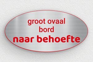 Zilveren plaat - Gegraveerd PVC - acier-rouge - none - nl-nl-zilver-kleur-bord-002-3-1756802500039