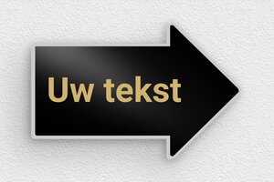 Pijlvormige Plaat - Bedrukt aluminium  - noir-blanc - none - nl-nl-zwart-kleur-bord-004-2-1756809906701