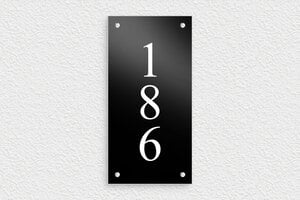Numéro maison design noir - num-maison-design-noir-037-1 - 100 x 200 mm - noir - screws - num-maison-design-noir-037-1