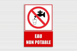 Panneau eau non potable - PVC - 200 x 300 mm - custom - glue - panneau-eau-non-potable-005-3