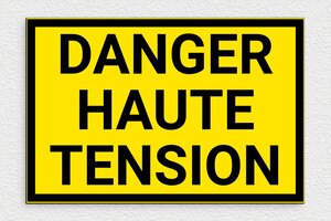 Signalisation danger électrique - Panneau danger haute tension - 300 x 200 mm - PVC - jaune-noir - glue - panneau-electrique-004-3