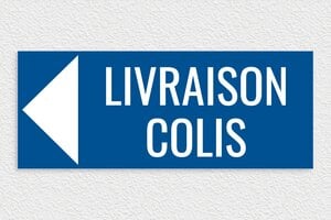 Panneau livraison - Panneau livraison colis - 500 x 200 mm - PVC - bleu-blanc - glue - panneau-livraison-003-3