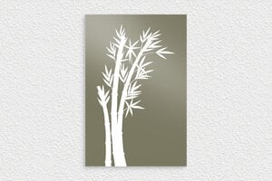 Idée cadeau crémaillère - Plaque décorative bambou - 200 x 300 mm - Aluminium - taupe - none - pl-decorative-009-1