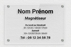 Plaque Professionnelle Plexiglass Transparent - pl-laiton-034-4115 - 300 x 200 mm - transparent - screws-spacer - pl-laiton-034-4115