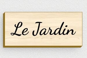 Plaque Jardin - pl-maison-jardin-bois-003-1 - 80 x 35 mm - erable - glue - pl-maison-jardin-bois-003-1