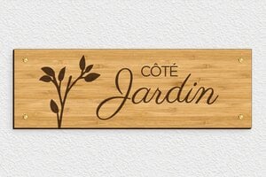 Plaque Jardin - pl-maison-jardin-bois-011-1 - 300 x 100 mm - bambou - screws - pl-maison-jardin-bois-011-1