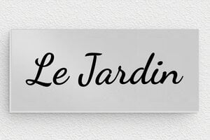 Plaque Jardin - pl-maison-jardin-metal-003-1 - 80 x 35 mm - anodise - glue - pl-maison-jardin-metal-003-1