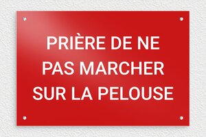 Plaque Jardin - pl-maison-jardin-metal-004-1 - 300 x 200 mm - rouge - screws - pl-maison-jardin-metal-004-1