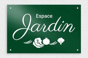 Plaque Jardin - pl-maison-jardin-metal-007-1 - 300 x 200 mm - vert - screws - pl-maison-jardin-metal-007-1