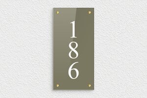 Plaque numéro maison en plexiglas - pl-plexi-037-1 - 100 x 200 mm - custom - screws - pl-plexi-037-1