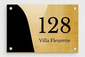 Plaque nom de maison - pl-villa-002-1 - 150 x 100 mm - poli - screws - pl-villa-002-1
