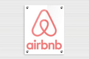 Panneaux Airbnb personnalisés - Plexiglass - 200 x 250 mm - custom - screws-caps - plaque-airbnb-001-3